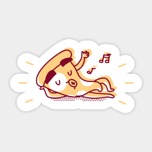 Singing Chilling Pizza Slice Sticker